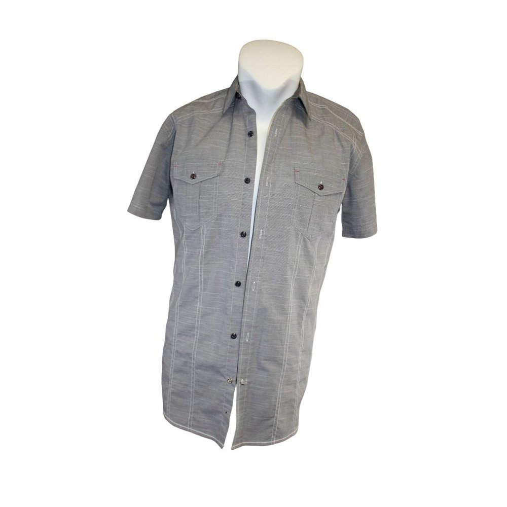 Drill Clothing Company/Polo short sleeved /(Size M)/ Gray/ 60% cotton & 40% poly